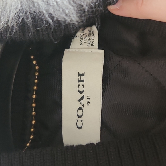 NWT Coach Dream Catcher Varsity Jacket In Dark Brown - Picture 8 of 16